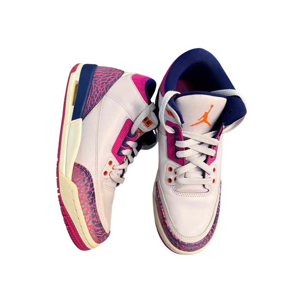 Jordan 3 Retro Barely Grape White Pink Purple 441140-500 Womens 8 or Youth 6.5Y